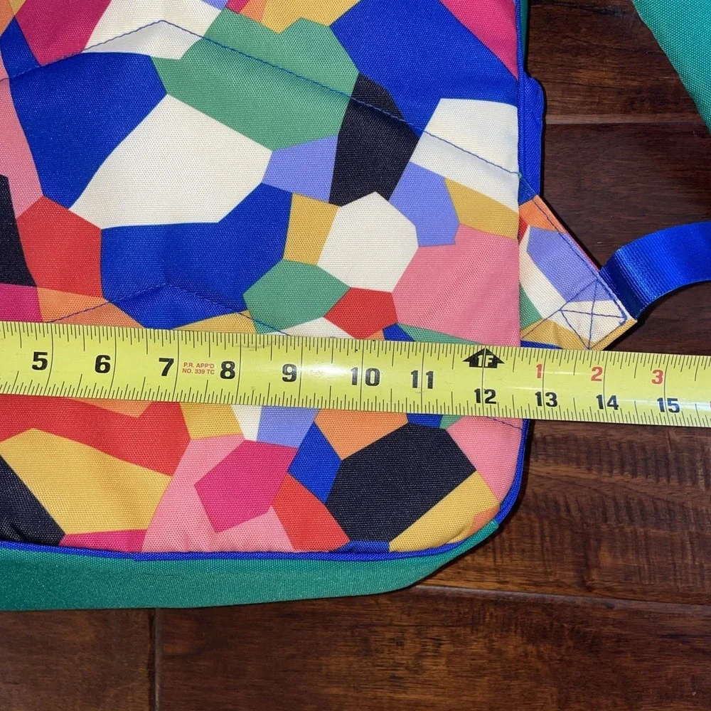 Vera Bradley Teal & Multicolor Geometric Backpack